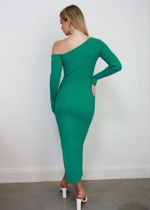 Amelia Knit Dress - GREEN