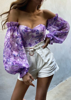 Lilac Floral Bodysuit